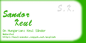 sandor keul business card